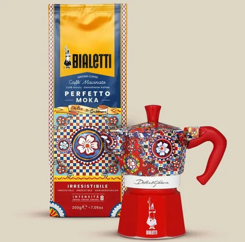 Miniatura 7 de Bialetti Dolce & Gabbana MOKA INDUCTION 4 tazas, seguro para inducción y fuego abierto (máquina de café, máquina de café espresso, Makinetta)