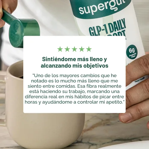 Miniatura 8 de Supergut GLP1 Daily Support - Suplemento en polvo de GLP-1 de alta fibra para mujeres y hombres, mezcla de bebida sin azúcar para la salud