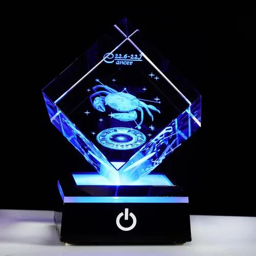 Miniatura 9 de Regalos de astrología del zodiaco Capricornio con cristales 3D para mujeres y hombres, figura de cristal de Capricornio, decoración de constelación