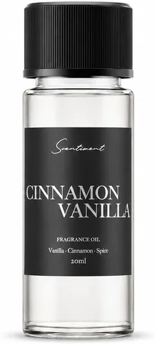Scentiment Aceite difusor de vainilla y canela, aroma de hotel prémium con notas de canela, vainilla y especias para el hogar, repuesto para difusor