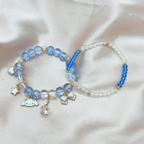 Miniatura 6 de ZMANYIJEW Pulsera de cuentas de cristal para mujer, lindas pulseras de cuentas a juego para mejor amiga