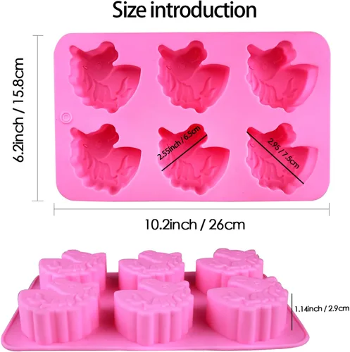 Miniatura 2 de Molde de silicona de unicornio para crayones de caballo, molde de silicona para bombas de baño de unicornio, moldes para jabón, dulces, chocolate