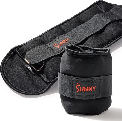 Miniatura 7 de Sunny Health & Fitness Pesas de tobillo (par) – 1,2,3,4,5 libras, opciones ajustables, resistentes al sudor, correa segura para fitness, caminar