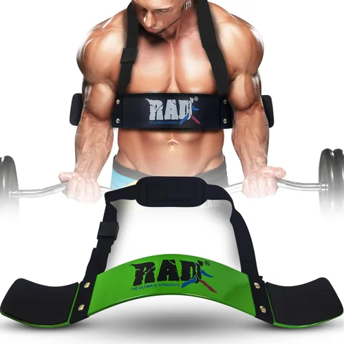 RAD Arm Blaster para bíceps y tríceps – Construye brazos potentes con el aislador de soporte de rizo de bíceps – Máquina de flexión de bíceps Verde