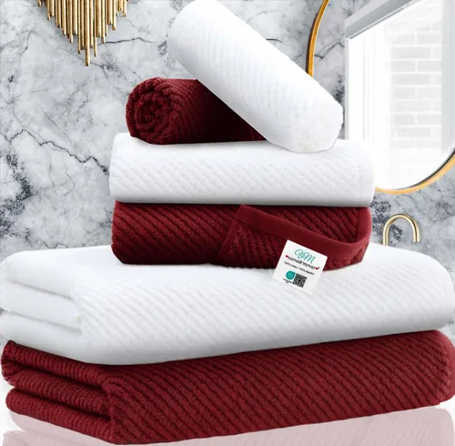 Miniatura 96 de VOOVA & MOVAS Toallas de baño amarillas – 100% algodón Secado rápido Peso Gruesas Suave, juego de 6 toallas de baño, 2 toallas grandes de 30