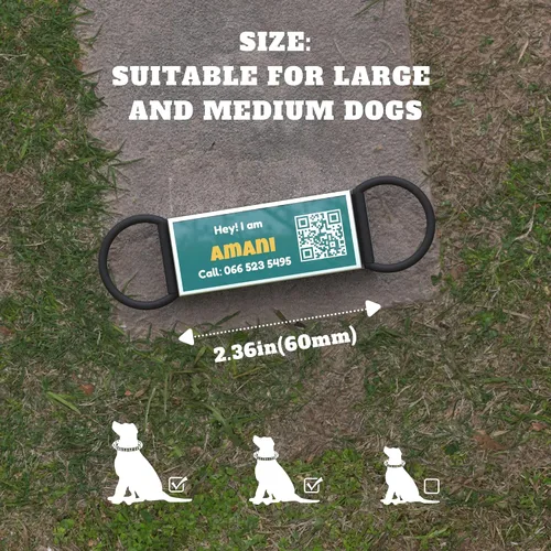 Miniatura 5 de Etiqueta de identificación de perro deslizable con código QR, etiqueta silenciosa personalizada personalizada para mascotas - Gratis en línea
