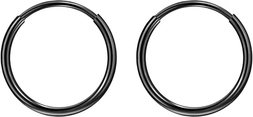 Miniatura 19 de FANSING Aretes de aro para mujer, aretes de aro de cartílago de moda, aretes de acero quirúrgico para hombre