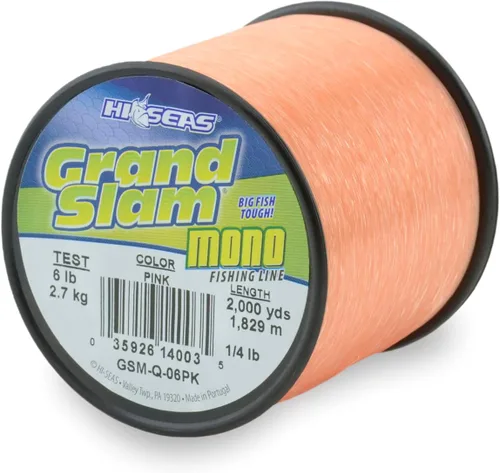 Miniatura 33 de HI-SEAS Línea de pesca de monofilamento Grand Slam - Fuerte y resistente a la abrasión en transparente, rosa, verde, azul humo, amarillo Azul ahumado