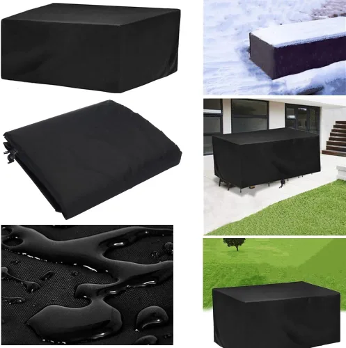 Miniatura 4 de Cubiertas para muebles de patio, cubierta impermeable para sofá al aire libre de 48 x 36 pulgadas, cubierta para juego de comedor al aire libre