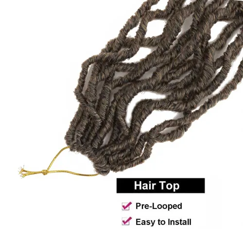 Miniatura 5 de 8 Paquetes de Locs Falsos de Ganchillo Cabello con Puntas Rizadas 24 Pulgadas Locs Suaves de Ganchillo Trenzas Boho de Ganchillo Locs Bohemios T27.