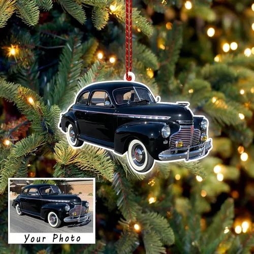 Miniatura 3 de Adorno de Navidad con foto personalizada para cámper, caravana, caravana, viajes, remolques, amantes de los remolques, 3.5 x 3.5 pulgadas