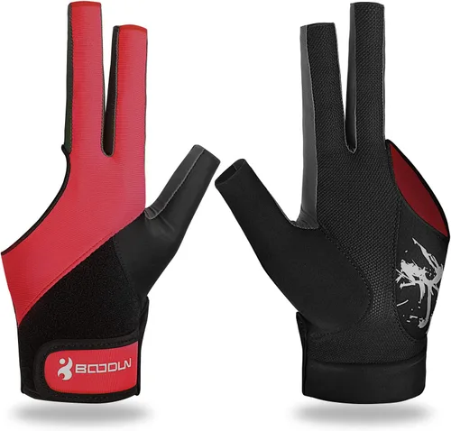 Miniatura 13 de YFY Guantes de billar para mano izquierda con 3 dedos, proceso de empalme, guantes deportivos de billar para hombres y mujeres