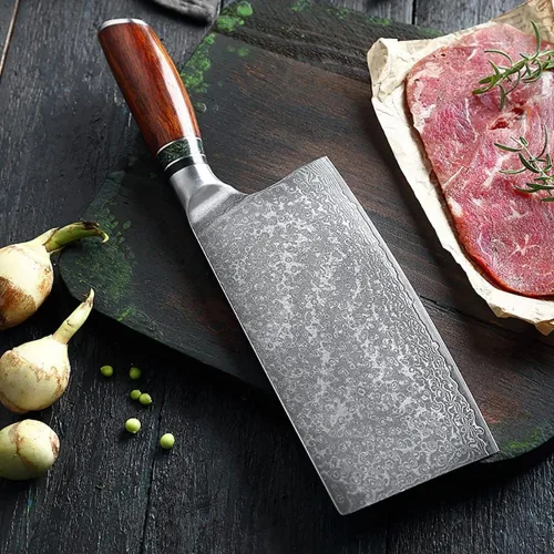 Miniatura 2 de Cuchillo de carne, 8 pulgadas de acero de Damasco Cuchillos de cocina Sharp Utility Cocinar Cortar Vegetales Cuchillos de Chef