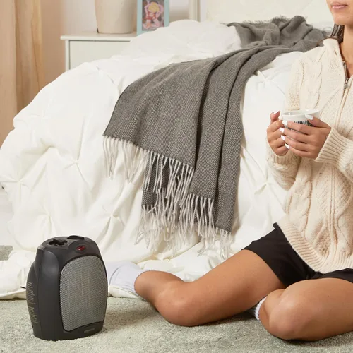 Miniatura 7 de Amazon Basics Calentador de espacio de cerámica, solución de calefacción portátil para interiores, con protección contra sobrecalentamiento