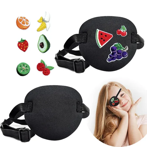 Parches oculares para adultos y niños, 2 parches médicos 3D, parches suaves ajustables para ojos perezosos para ojos izquierdos o derechos, parches