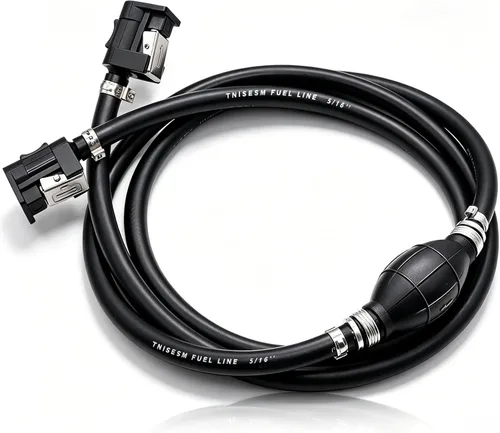 Tnisesm Conjunto de línea de combustible de 5/16" 6 pies, con conector de goma marina para motor fuera de borda de barco, RVs, conjunto de