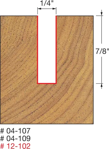 Miniatura 105 de Broca recta de doble acanaladura Freud, 15/64 x 3/4 de pulgada, con vástago de 1/2 pulgada, 12-096