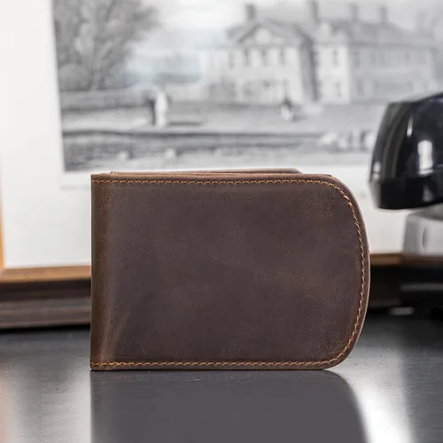 Miniatura 2 de Polare Slim Curve Front Pocket RFID Bloqueo Italiano Cartera plegable de cuero real para hombre