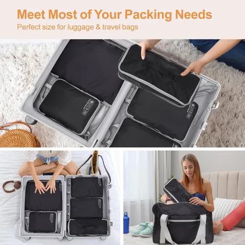 Miniatura 8 de Cambond Travel Underwear Organizer Bag - 4-in-1 Double Layer Lightweight Bra Organizer, Portable Expandable Compression Packing Cubes Travel Packing