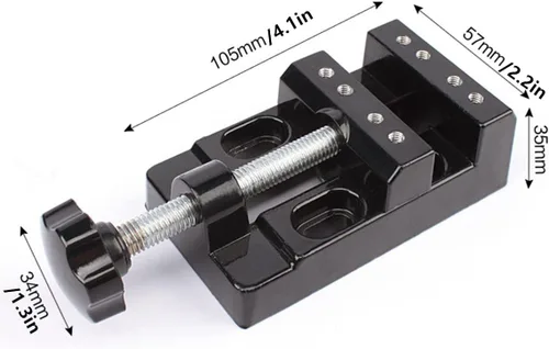 Miniatura 2 de Mini abrazadera de banco de mesa plana Vicio ajustable taladro prensa vicio para joyería DIY Nuclear perforación nuclear talla reloj herramienta