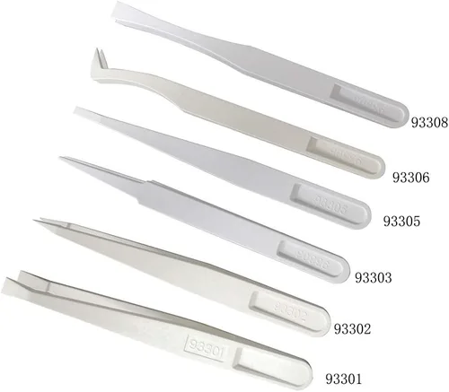 Miniatura 2 de FEITA Kit de pinzas de plástico de precisión, juego de pinzas antiestáticas de plástico, herramienta de reparación de bricolaje para manualidades