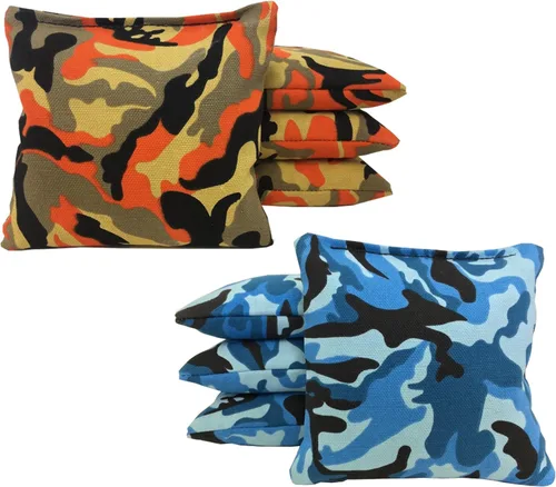 Miniatura 36 de Tailgating Pros Bolsas de cornhole reglamentarias – Juego de 8 – Relleno de maíz y hecho a mano, más de 25 opciones de color Negro/Violeta