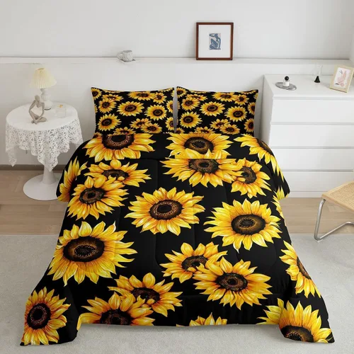 Miniatura 53 de Juego de edredón de videojuegos para niños, niñas y hombres, juego de ropa de cama con estampado de consola de videojuegos negro, decoración