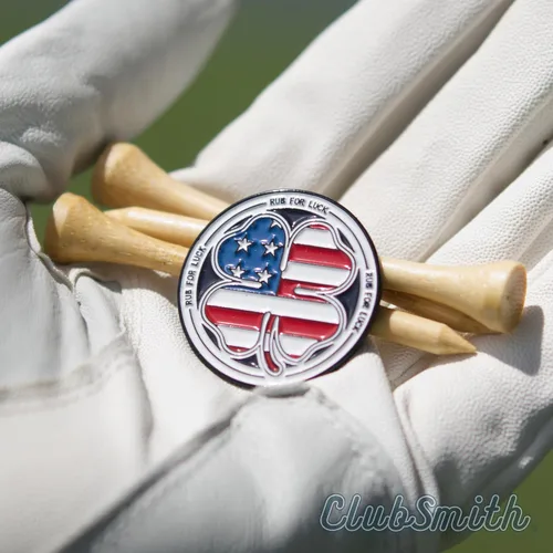 Miniatura 4 de ClubSmith® Lucky - Marcador de pelota de golf con clip magnético para sombrero, trébol irlandés y trébol, marca de alineación premium, accesorios