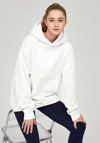Miniatura 6 de THE GYM PEOPLE Sudadera con capucha de gran tamaño para mujer, ajuste holgado, forro polar suave, con bolsillos