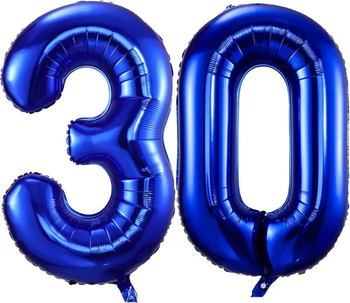 Miniatura 11 de Globos de color azul marino con el número 14, globos de cumpleaños de 40 pulgadas, color azul oscuro, globos de cumpleaños de 14 o 41 pulgadas, Azul