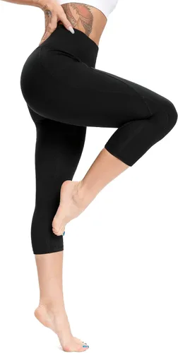Miniatura 2 de FITTOO Leggings capri de yoga con bolsillos para mujer