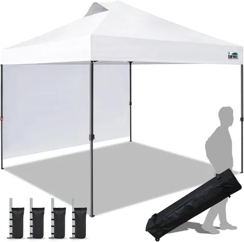 Miniatura 69 de Eurmax Tienda de campaña desplegable de 8 x 8 de Estados Unidos, con bolsa rodante patentada sin puntas, 4 paredes extraíbles con cremallera, toldo