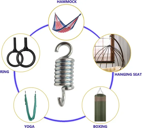 Miniatura 3 de Perchas de resortes oscilantes para porche, resortes resistentes para silla, perchas de suspensión resistentes para montaje en techo para columpios