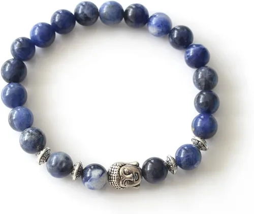 Miniatura 4 de Joya brazalete con gemas redondas de 8 mm, brazalete para los chacras, regalo de cumpleaños