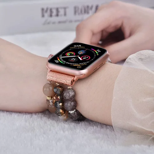 Miniatura 4 de CAGOS Bracelet Beaded Compatible with Apple Watch Band Series 11/10/9/8/7/6/5/4/3/2/1 SE 38mm 40mm 41mm 42mm 44mm 45mm 46mm, Cute Handmade Fashion