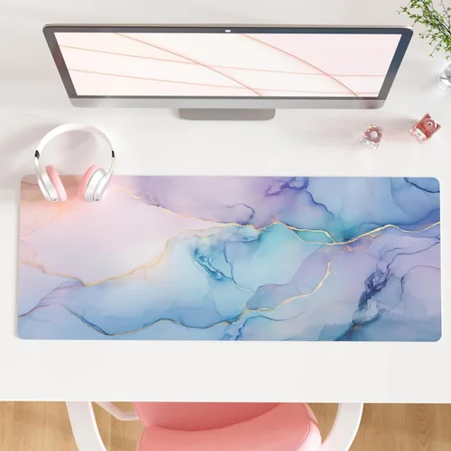 Miniatura 15 de QIYI Alfombrilla grande para mouse, alfombrilla de escritorio extendida para escritorio, alfombrilla de mouse impermeable de piel sintética