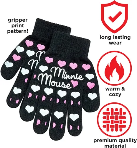 Miniatura 3 de Disney Conjunto de gorro y guantes de invierno de Minnie Mouse para niñas (niñasniñas)