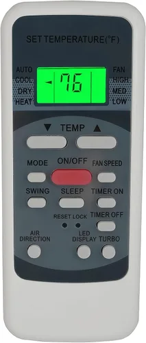 Miniatura 8 de Mando a distancia de repuesto compatible con TGM A/C controlador remoto modelo RG51M5/EU (pantalla en Fahrenheit)
