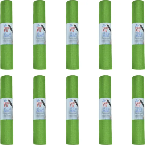 Miniatura 16 de Paquete de 10 tapetes de yoga antideslizantes de 68 x 24 pulgadas, tapete de gimnasio de 0.157 in de grosor para fitness y estiramiento, tapetes