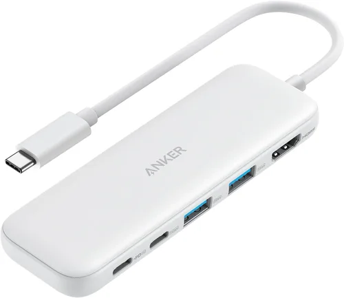 Miniatura 9 de Anker Hub USB C, divisor USBC a HDMI 5 en 1 con pantalla 4K, 1 puerto USB-C de 5 Gbps alimentado y 2 puertos de datos USB-A 3.0 de 5 Gbps