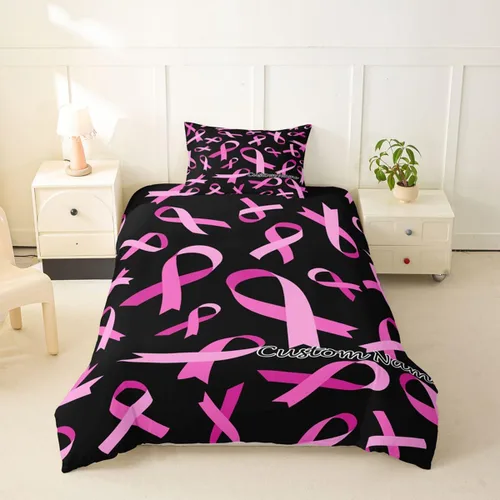 Miniatura 17 de Juego de ropa de cama personalizado con lentejuelas negras y doradas, funda de edredón de corazón dorado con purpurina para mujeres y hombres