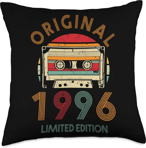 Miniatura 4 de Retro Limited Edition 1996 Cassette Tape 28th Birthday Throw Pillow
