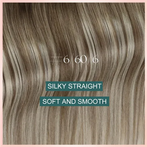 Miniatura 60 de Easyouth Extensión de cabello humano rubio con cola de caballo, extensiones de cabello humano rubio dorado con reflejos rubios, extensiones