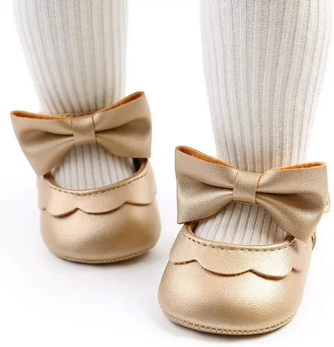 Miniatura 2 de Zapatos de bebé de primera calidad para niña, zapatos planos para caminar, suela suave, zapatos de princesa Mary Jane, zapatos de vestir de boda
