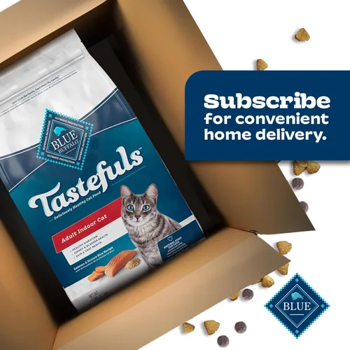 Miniatura 11 de Blue Buffalo Tastefuls - Alimento seco natural para gatos adultos de interior, receta de salmón y arroz integral, bolsa de 15 libras