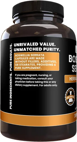 Miniatura 3 de Pure Original Ingredients Boswellia Serrata (365 cápsulas) sin magnesio o rellenos de arroz, siempre puro, verificado por laboratorio