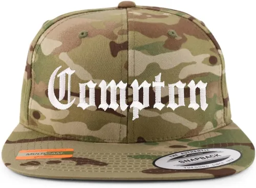 Miniatura 11 de Trendy Apparel Shop Compton City Old English - Gorra de béisbol bordada con visera plana