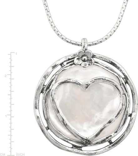 Miniatura 5 de Silpada 'Lighthearted' Natural Mother-of-Pearl Heart Pendant Necklace in Sterling Silver, 18" + 2