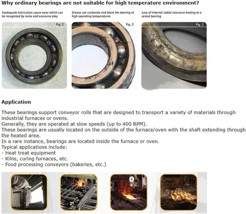 Miniatura 8 de Power Transmission Products 16006 High Temperature Bearing 30559mm 500 Degrees Celsius Thin Section Bearings Full Ball TB16006