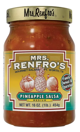 Mrs. Renfro's Salsa de piña - Sin gluten (frascos de 16 onzas, paquete de 4)